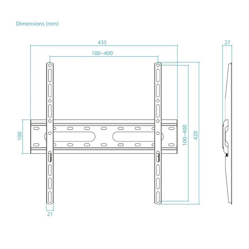 Tooq LP1027F-B Soporte Fijo 32"-70", Negro