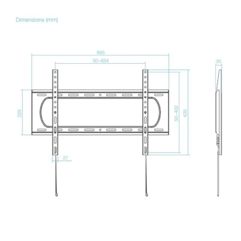 Tooq LP1084F-B Soporte Fijo 32"-80", Negro
