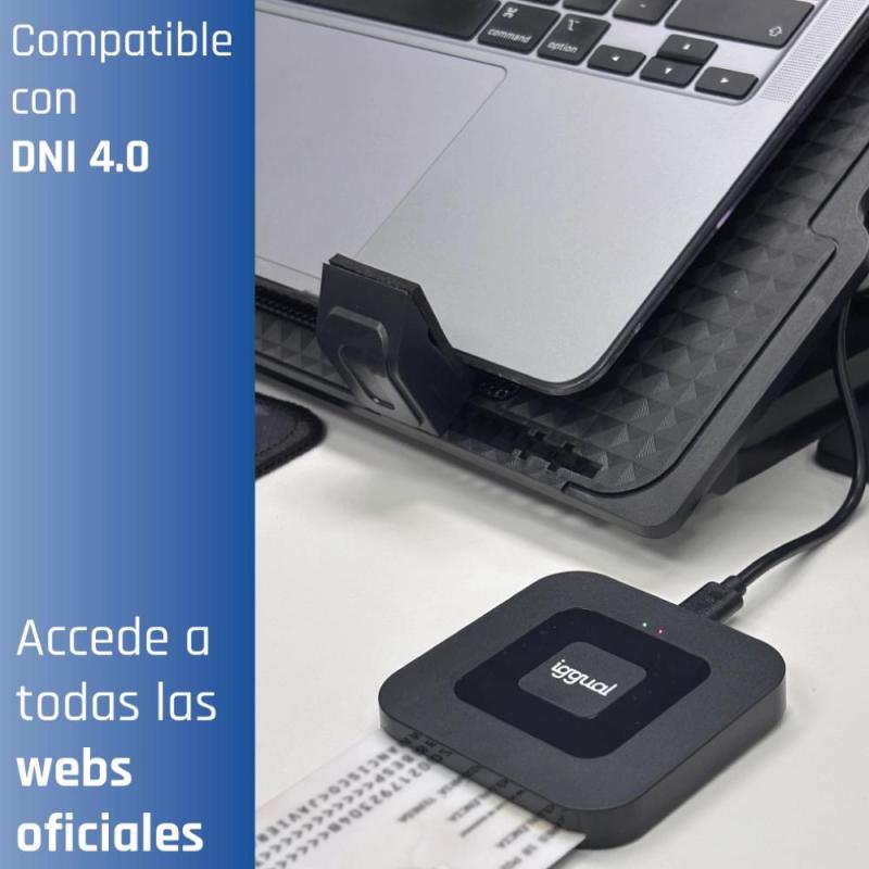 iggual Lector DNI SIP tarjetas ID USB-A / tipo C