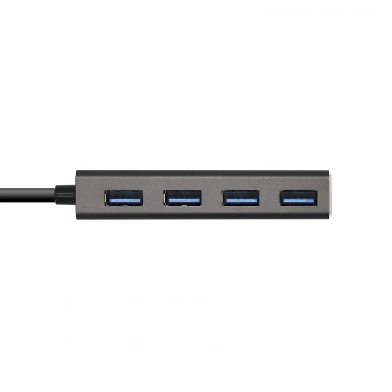 Aisens Hub USB 3.1 USB-C/M-4xTipo A/H gris, 15cm