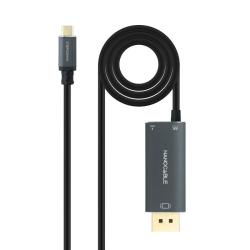 Nanocable Cable USB-C/M-DP/M+USB-C/H PD 1.8M