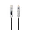 Nanocable Cable USB-C+USB-A/M LIGHTNING+USB-C/M 2M