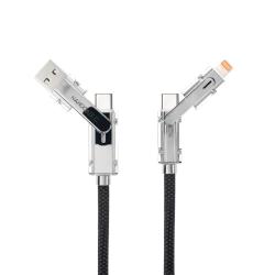 Nanocable Cable USB-C+USB-A/M LIGHTNING+USB-C/M 2M