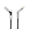 Nanocable Cable USB-C+USB-A/M LIGHTNING+USB-C/M 2M