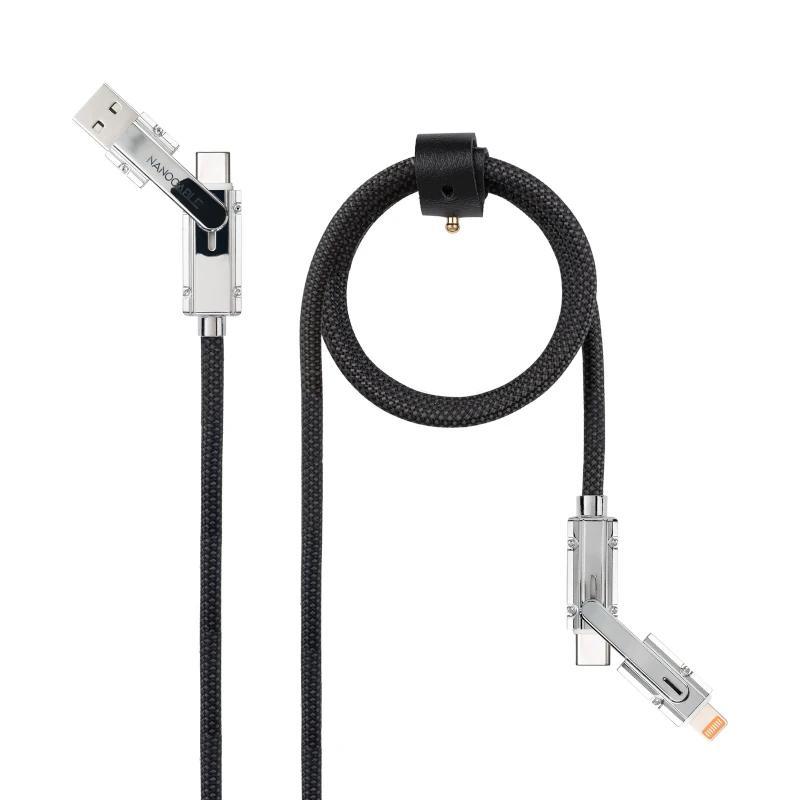 Nanocable Cable USB-C+USB-A/M LIGHTNING+USB-C/M 2M