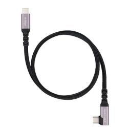 Nanocable Cable USB-C 3.2 GEN2 Acodado 100W 0.5 M