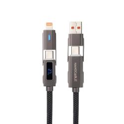 Nanocable Cable USB-C+USB-A/M-LIGHTNING+USB-C/M 1M