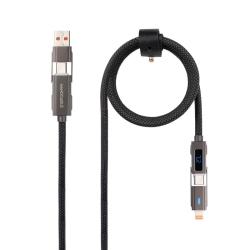 Nanocable Cable USB-C+USB-A/M-LIGHTNING+USB-C/M 1M
