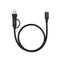 Nanocable Cable USB-C+USB-A/USB-C 3.2 GEN2 0.5M