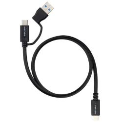 Nanocable Cable USB-C+USB-A/USB-C 3.2 GEN2 2 M