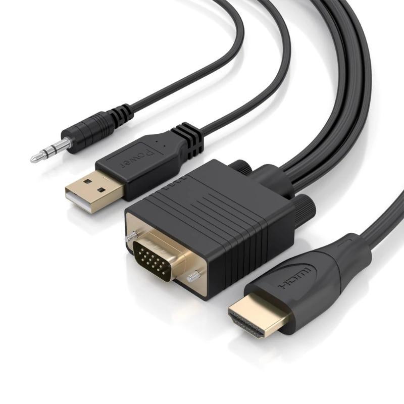 Aisens Cable Conversor SVGA y Audio a HDMI 1m