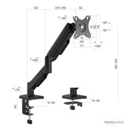 iggual SPMP01-A Soporte pinza 1 monitor 17-34" pro