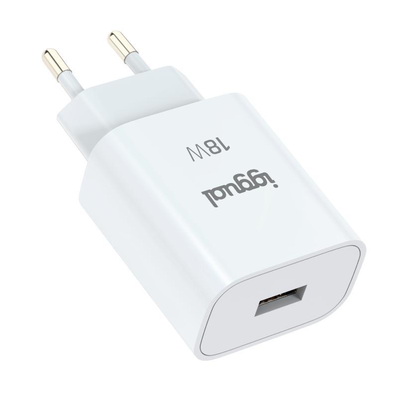 iggual Cargador 1xUSB-A carga rápida QC3.0 18W