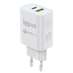iggual Cargador 1xUSB-A carga rápida QC3.0 18W