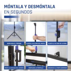 iggual Pantalla 72" 152x115 cm 4:3 trípode+bolsa