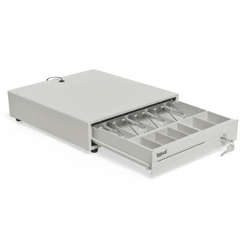 iggual Cajón portamonedas IRON-10W 38cm 4+6 blanco