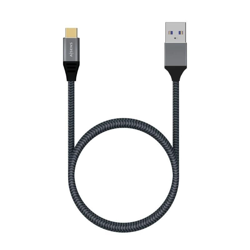 Aisens Cable USB 3.1 Gen2 Alu 3A CM-AM Gris 0.5M