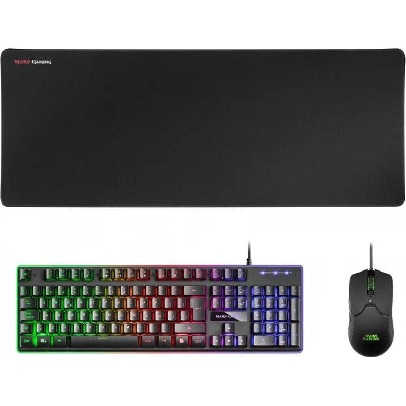 Mars Gaming Combo MCPX GAMING 3IN1 RGB Negro Mars Gaming Combo MCPX GAMING 3IN1 RGB Negro